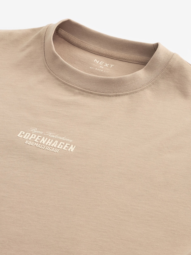 Stone Copenhagen Relaxed Fit Print Heavyweight T-Shirt - Image 8 of 9