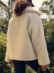 Ecru Teddy Borg Jacket - Image 3 of 9
