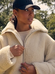 Ecru Teddy Borg Jacket - Image 4 of 9