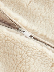 Ecru Teddy Borg Jacket - Image 7 of 9