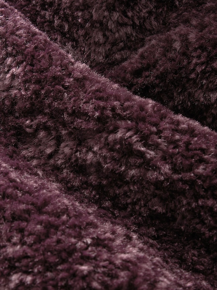 Berry Red Teddy Borg Coat - Image 8 of 8