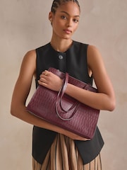 Burgunderrot - Offene, formelle Tote-Tasche - Bild 1 von 11