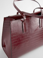 Burgunderrot - Offene, formelle Tote-Tasche - Bild 10 von 11