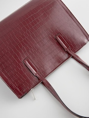 Burgunderrot - Offene, formelle Tote-Tasche - Bild 11 von 11