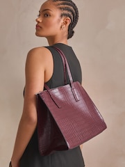 Burgunderrot - Offene, formelle Tote-Tasche - Bild 5 von 11