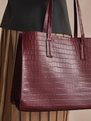 Burgunderrot - Offene, formelle Tote-Tasche - Bild 6 von 11
