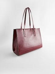 Burgunderrot - Offene, formelle Tote-Tasche - Bild 7 von 11