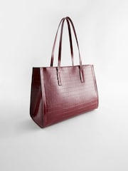 Burgunderrot - Offene, formelle Tote-Tasche - Bild 8 von 11