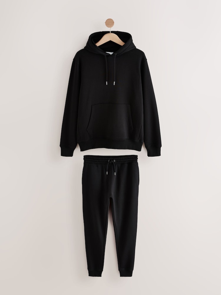 Чорний - худі та тонкі джогери 2 Pieces Set - Image 1 of 13