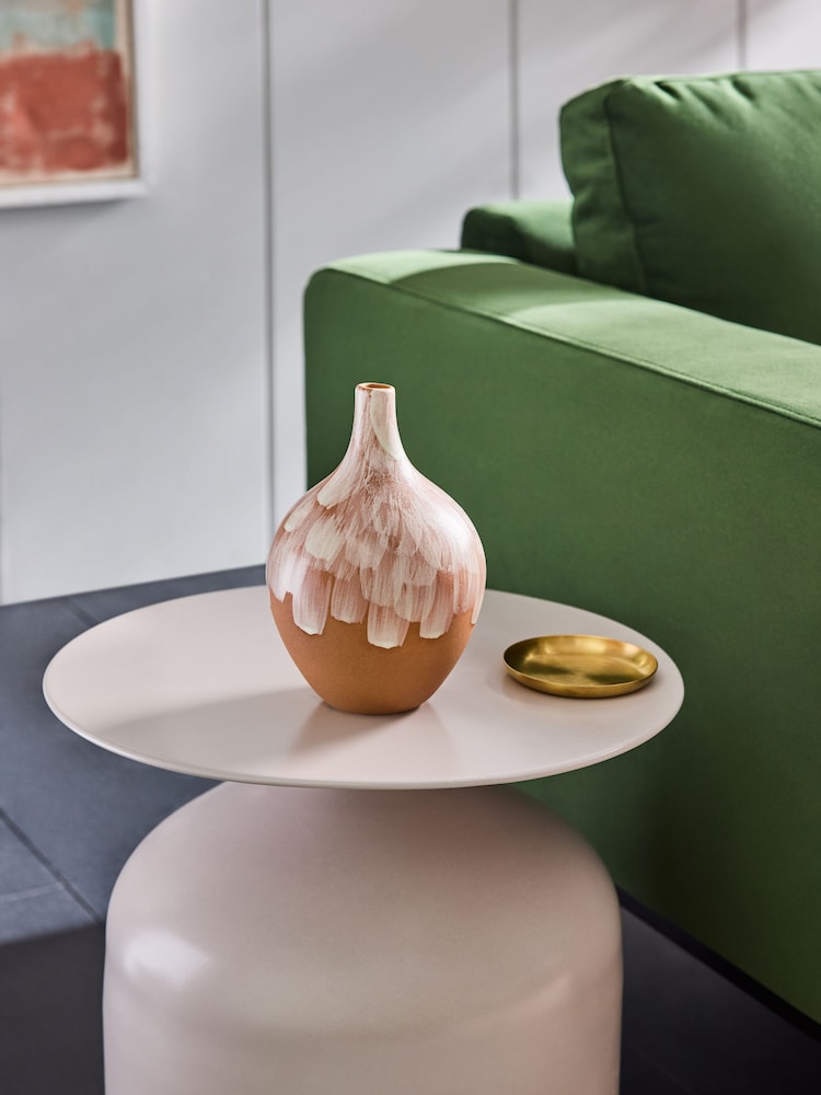 MADE.COM Natural Rayne Hand Painted Vase - Image 1 of 3