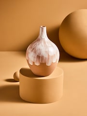 MADE.COM Natural Rayne Hand Painted Vase - Image 2 of 3
