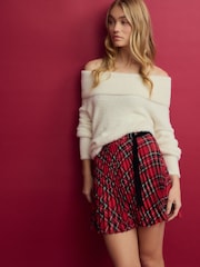 Red Check Mini Kilt Skirt - Image 1 of 7