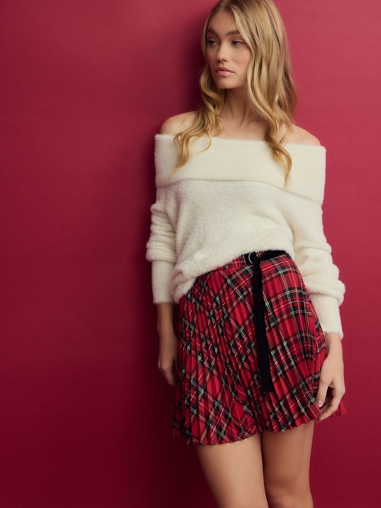 Red Check Mini Kilt Skirt - Image 1 of 7