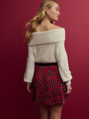 Red Check Mini Kilt Skirt - Image 4 of 7