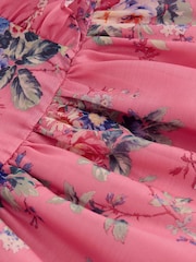 Laura Ashley Pink Romantic Rose Floral Organza Dress - Image 9 of 9