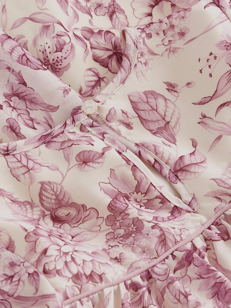 فستان بنقشة زهور متشابكة بتصميم ثلاثي الأبعاد 3D من Laura Ashley - صورة 10 من 10