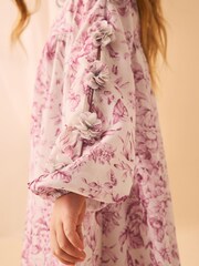 فستان بنقشة زهور متشابكة بتصميم ثلاثي الأبعاد 3D من Laura Ashley - صورة 7 من 10