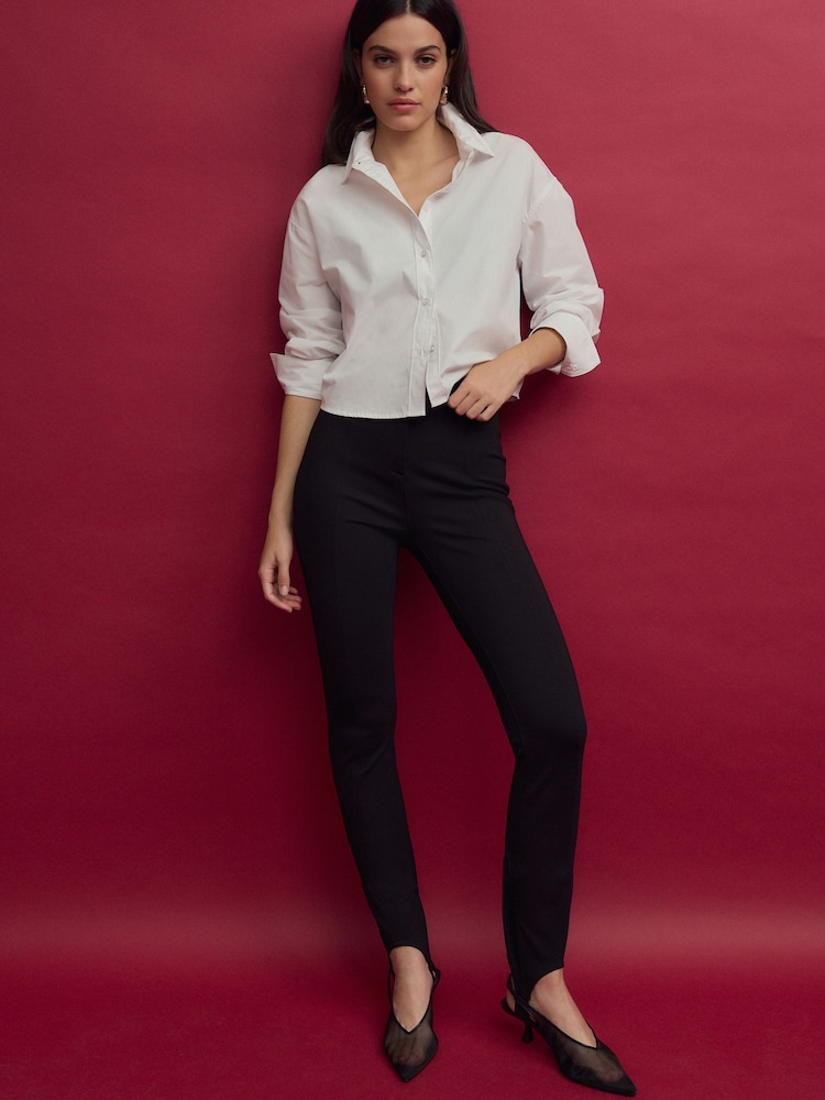Negro - Leggings estilo fuseau de punto roma - Imagen 1 de 4 Negro - Leggings estilo fuseau de punto roma - Imagen 1 de 4