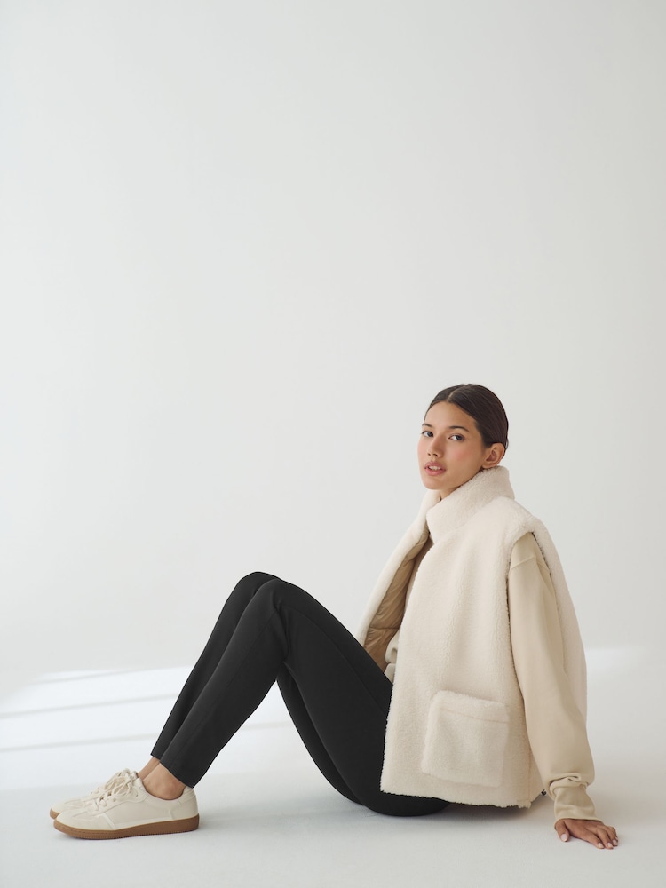 Black Fleece Lined Leggings - Image 1 of 8