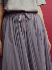 Blue Mesh Maxi Skirt - Image 4 of 4