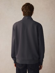 Schiefergrau - Texturierter Hoodie mit durchgehendem Reißverschluss - Image 4 of 8