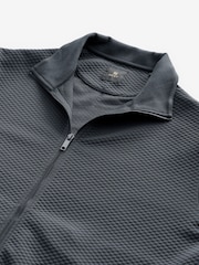 Schiefergrau - Texturierter Hoodie mit durchgehendem Reißverschluss - Image 7 of 8