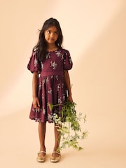Laura Ashley Burgundy Red Ric Rac Prom Dress - Image 6 of 8