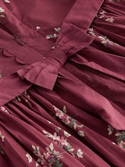 Laura Ashley Burgundy Red Ric Rac Prom Dress - Image 7 of 8