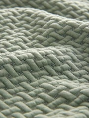 Sage Green Hooded Textured Overhead Hoodie - Image 8 of 8