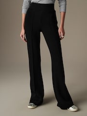 Black Flared Jersey Trousers - Image 3 of 7