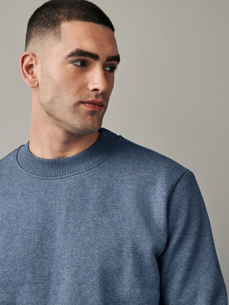 Denim Blue Rich Jersey Crew Sweatshirt - Image 1 of 4