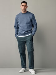 Denim Blue Rich Jersey Crew Sweatshirt - Image 2 of 4