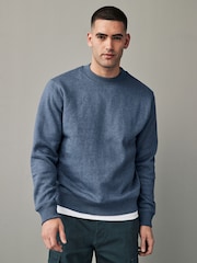 Denim Blue Rich Jersey Crew Sweatshirt - Image 3 of 4