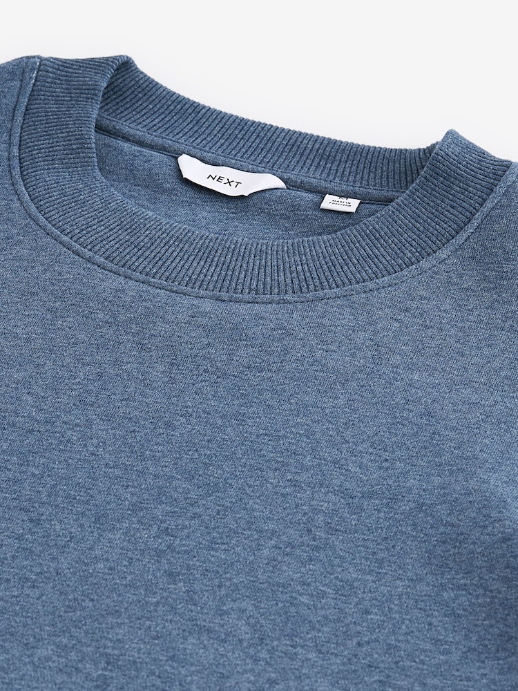 Denim Blue Rich Jersey Crew Sweatshirt - Image 6 of 6