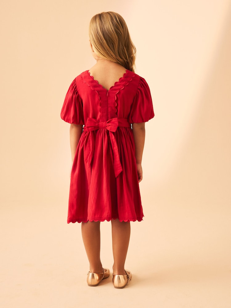 Laura Ashley Raspberry Pink Ric Rac Prom Dress - Image 2 of 8