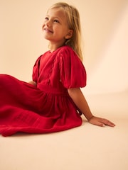Laura Ashley Raspberry Pink Ric Rac Prom Dress - Image 5 of 8