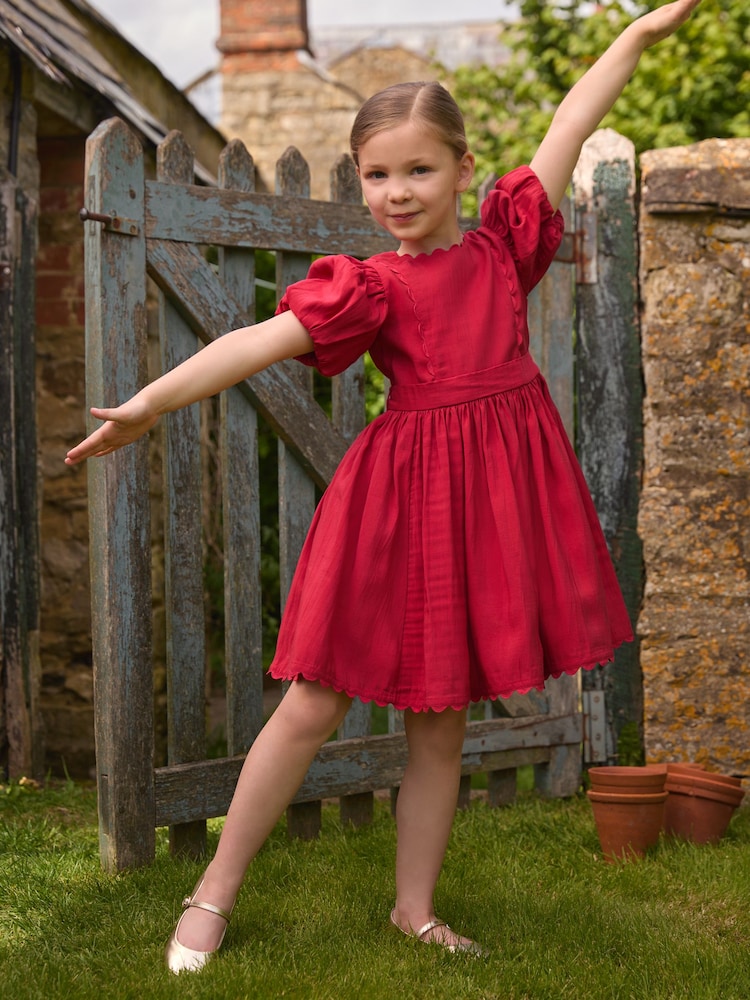 Laura Ashley Raspberry Pink Ric Rac Prom Dress - Image 8 of 8