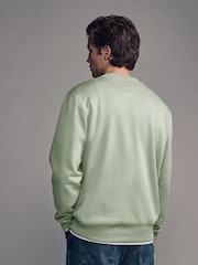 Green Regular Fit Cotton Rich Jersey Crew Sweatshirt - Image 3 of 8