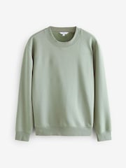 Green Regular Fit Cotton Rich Jersey Crew Sweatshirt - Image 6 of 8