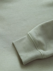 Green Regular Fit Cotton Rich Jersey Crew Sweatshirt - Image 8 of 8