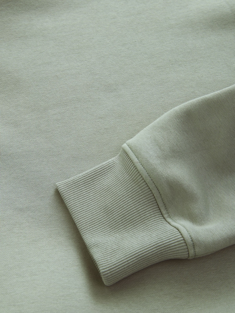 Green Regular Fit Cotton Rich Jersey Crew Sweatshirt - Image 8 of 8