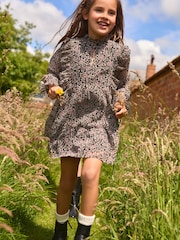 Laura Ashley Black & White Morston Ditsy Chiffon Dress - Image 2 of 9