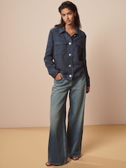 джинсы - Boucle Button Up Shacket - Image 2 of 7