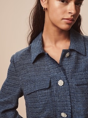 джинсы - Boucle Button Up Shacket - Image 5 of 7
