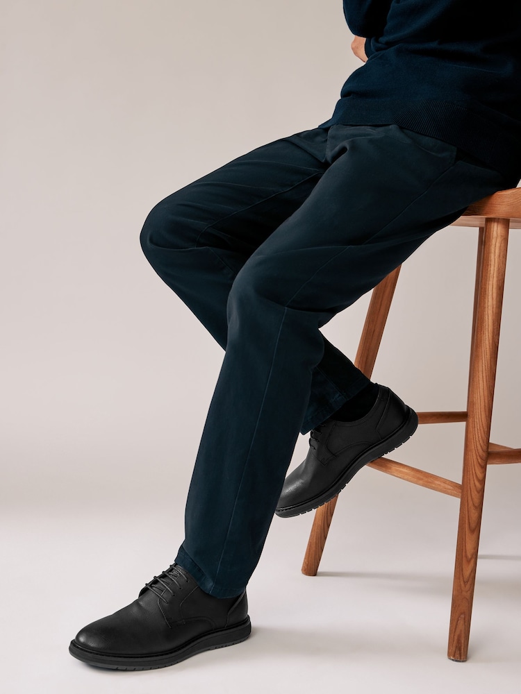 Black Wedge Derby Shoes - Image 1 of 6