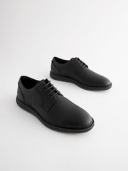 Black Wedge Derby Shoes - Image 2 of 6