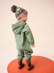 Khaki Green Waterproof Fleece Lined Puddlesuit (3mths-7yrs) - Image 3 of 8