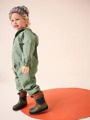 Khaki Green Waterproof Fleece Lined Puddlesuit (3mths-7yrs) - Image 4 of 8