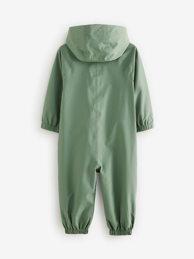 Khaki Green Waterproof Fleece Lined Puddlesuit (3mths-7yrs) - Image 6 of 8