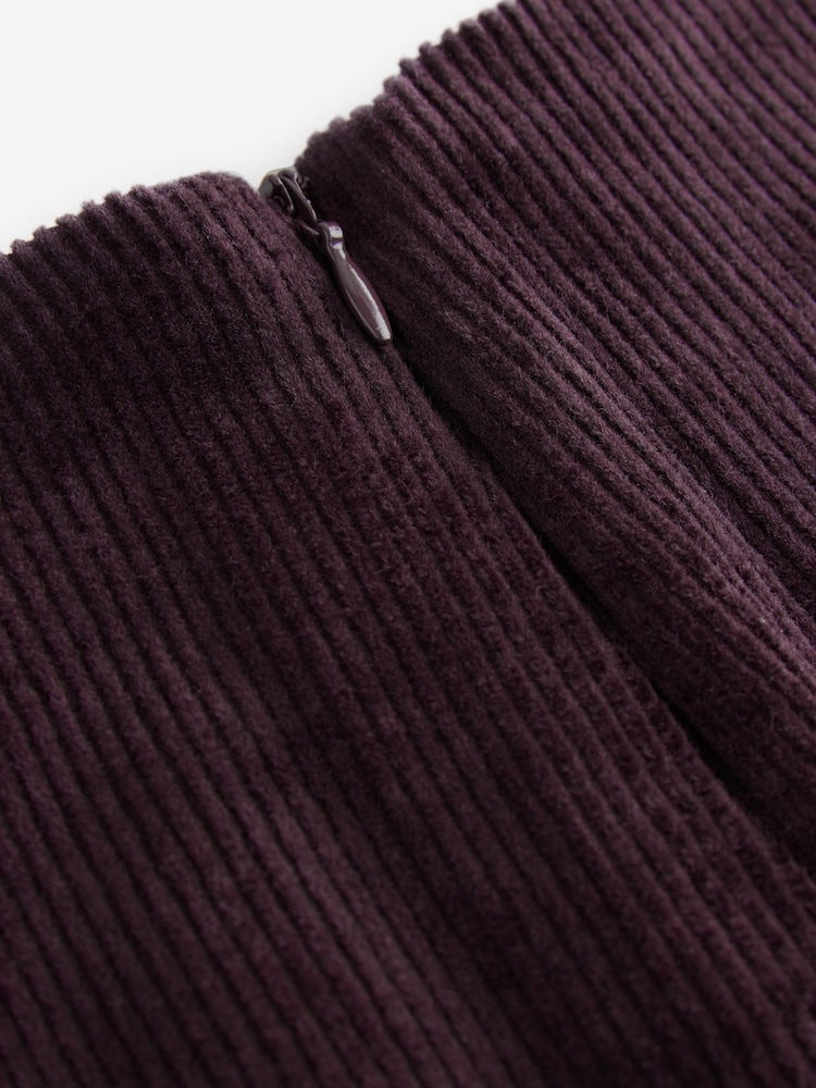 Burgundy Cord Mini Skirt - Image 3 of 3